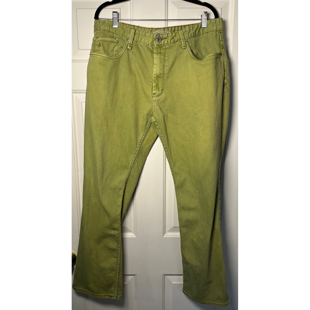 ALTAMONT Jeans Wilshire Fit Mens 38x32 Green Washed Denim‎ Skate Y2K Streetwear
